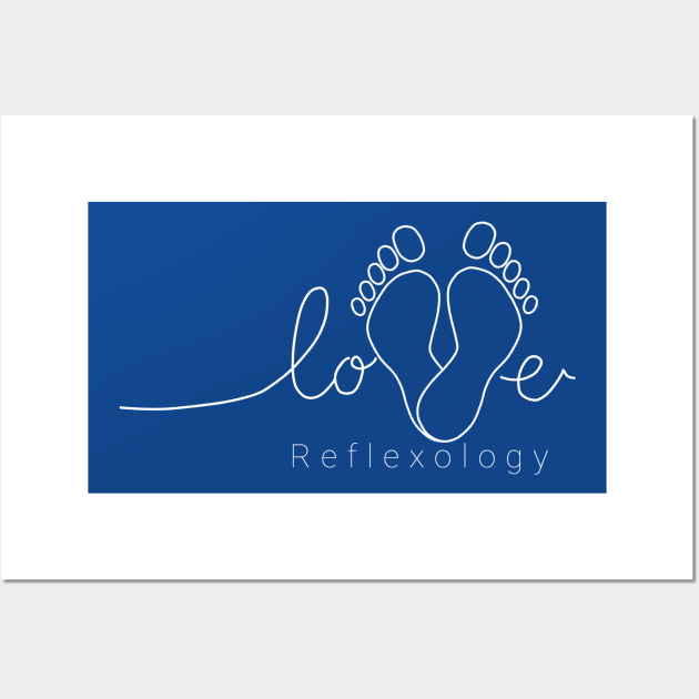 Love Reflexology (white design) Wall Art by Balanceandharmonyforreflexologists